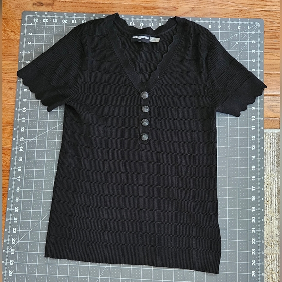Karl Lagerfeld Short Sleeve Sweater - Picture 6 of 7